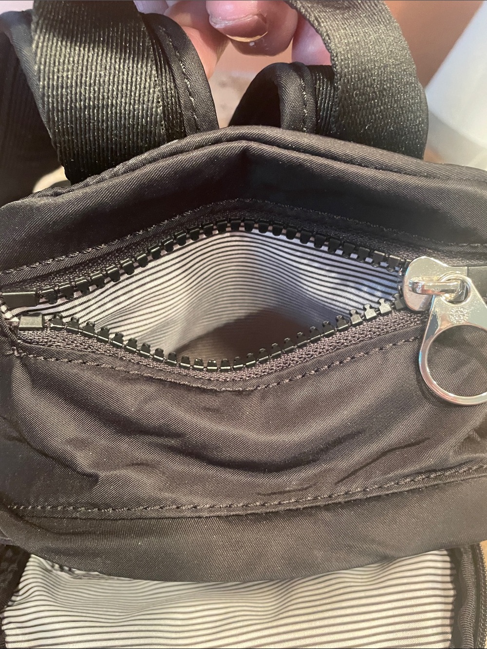 Kipling Black Nylon Mini Backpack with Front Zip Pocket - Picture 6 of 11